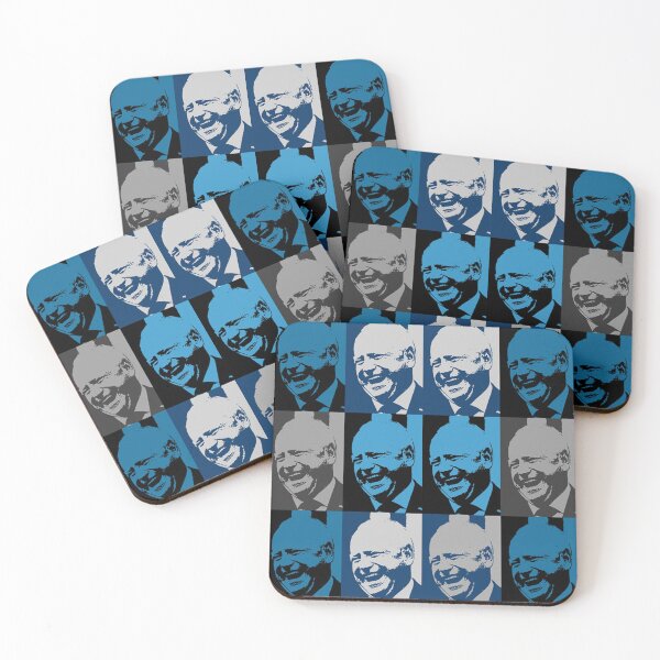Item preview, Tim Walz Laughing - Joyful Warrior - Joyous in blues designed and sold by Thelittlelord.
