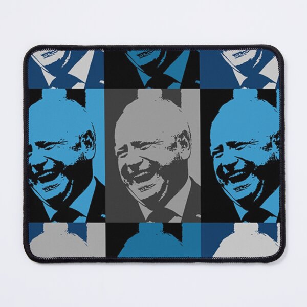 Item preview, Tim Walz Laughing - Joyful Warrior - Joyous in blues designed and sold by Thelittlelord.