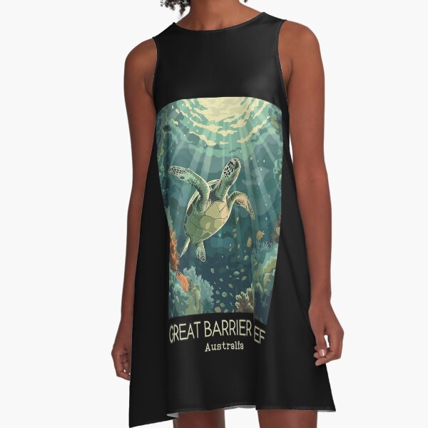 Artikel-Vorschau von Eine Vintage-Reiseillustration des Great Barrier Reef Marine Park - Australien, designt und verkauft von GoodOldVintage.