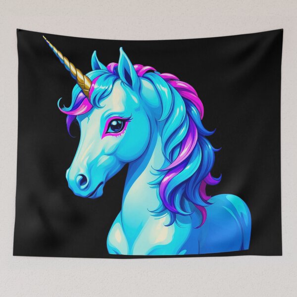 Item preview, Majestic Unicorn with Shimmering Colorful Mane designed and sold by artwaves.