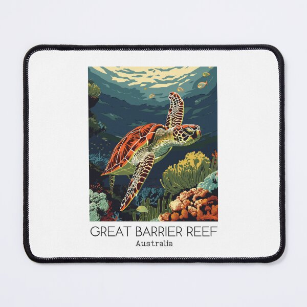 Item preview, A Vintage Travel Illustration of Great Barrier Reef Marine Park - Australia  designed and sold by GoodOldVintage.