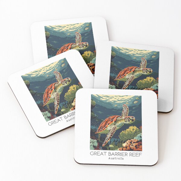 Item preview, A Vintage Travel Illustration of Great Barrier Reef Marine Park - Australia  designed and sold by GoodOldVintage.
