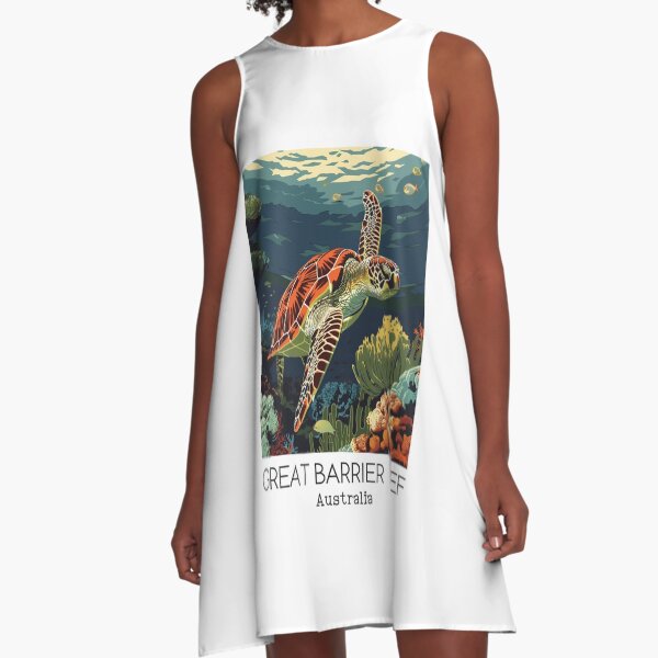 Artikel-Vorschau von Eine Vintage-Reiseillustration des Great Barrier Reef Marine Park - Australien, designt und verkauft von GoodOldVintage.