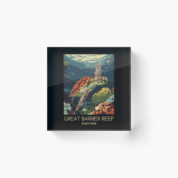 Item preview, A Vintage Travel Illustration of Great Barrier Reef Marine Park - Australia  designed and sold by GoodOldVintage.