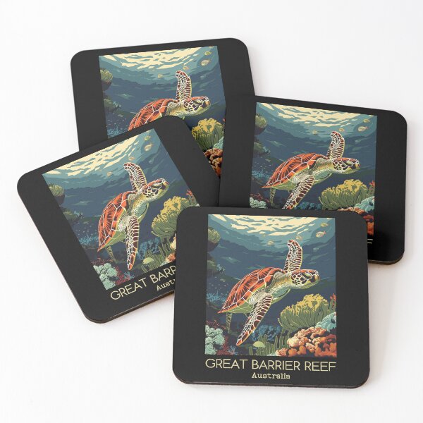 Item preview, A Vintage Travel Illustration of Great Barrier Reef Marine Park - Australia  designed and sold by GoodOldVintage.