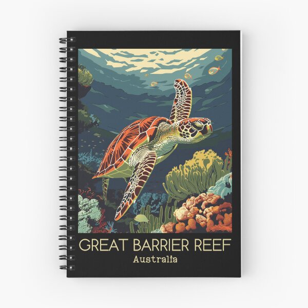 Item preview, A Vintage Travel Illustration of Great Barrier Reef Marine Park - Australia  designed and sold by GoodOldVintage.