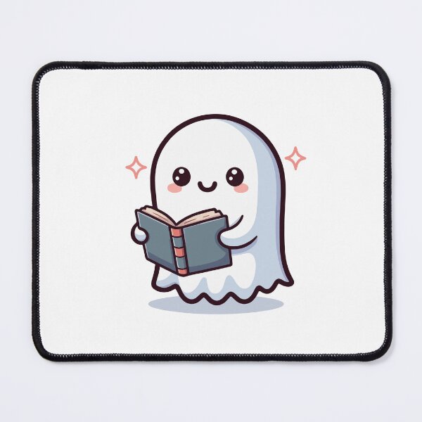Item preview, Cute Cartoon Halloween Ghost Holding a Book designed and sold by chocolate e'claire.