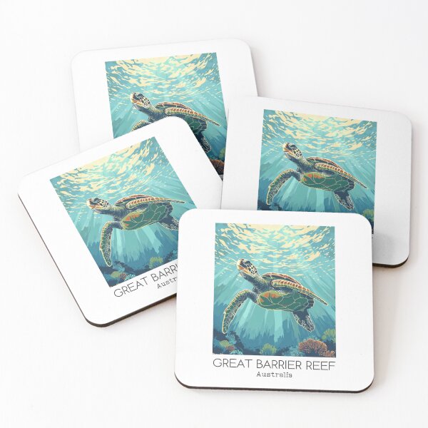 Item preview, A Vintage Travel Illustration of Great Barrier Reef Marine Park - Australia  designed and sold by GoodOldVintage.