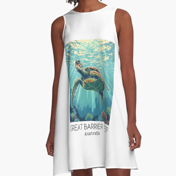 Artikel-Vorschau von Eine Vintage-Reiseillustration des Great Barrier Reef Marine Park - Australien, designt und verkauft von GoodOldVintage.