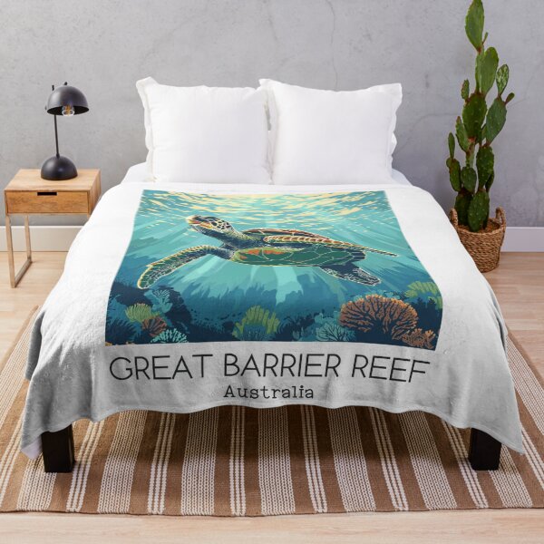 Item preview, A Vintage Travel Illustration of Great Barrier Reef Marine Park - Australia  designed and sold by GoodOldVintage.
