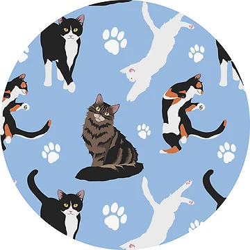 Artwork thumbnail, Cat pattern by Freshdazzle