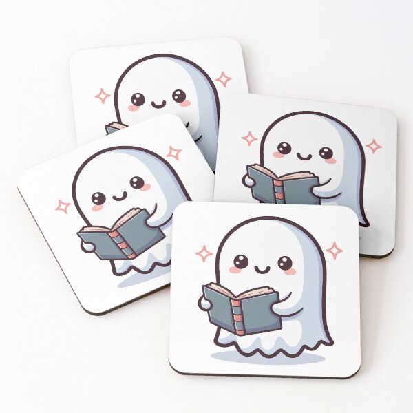 Item preview, Cute Cartoon Halloween Ghost Holding a Book designed and sold by chocolate e'claire.