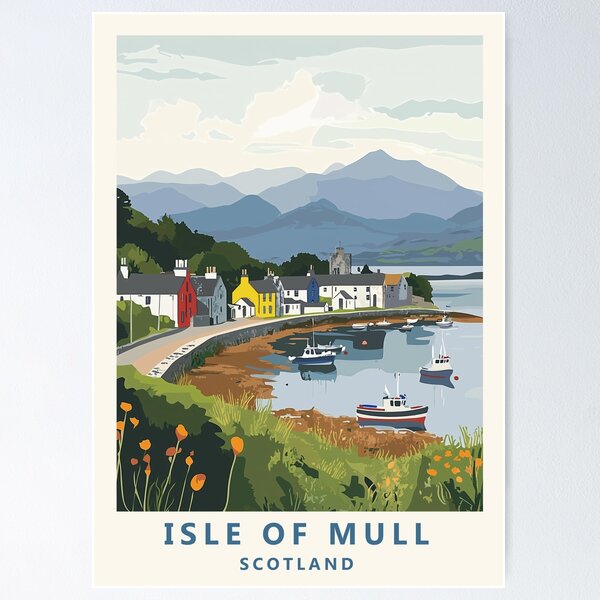 Artikel-Vorschau von Reiseplakat der Isle of Mull, Schottland, designt und verkauft von JJAArt.