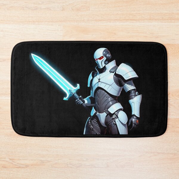 Item preview, Futuristic space warrior with glowing sword designed and sold by artwaves.