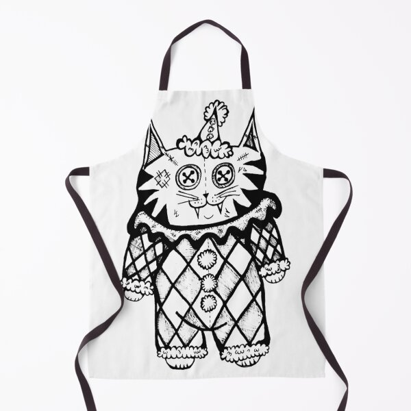 Item preview, Cat In Clown Suit Grayscale Tattoo Style Jester Circus designed and sold by KayTurtless.