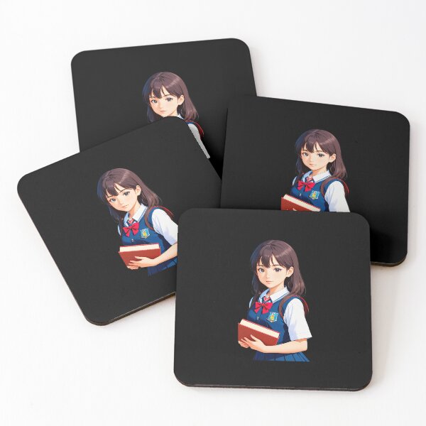 Item preview, Schoolgirl Holding Books in Uniform designed and sold by artwaves.