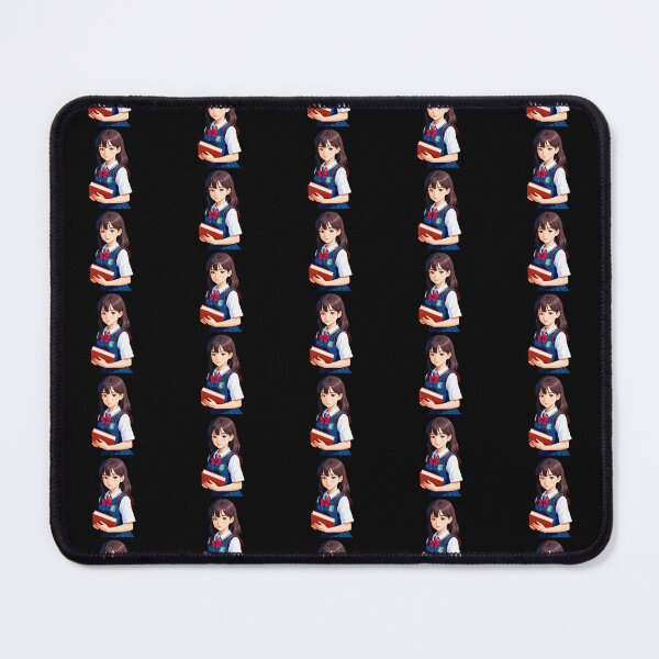 Item preview, Schoolgirl Holding Books in Uniform designed and sold by artwaves.