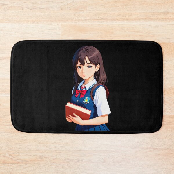 Item preview, Schoolgirl Holding Books in Uniform designed and sold by artwaves.
