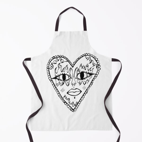 Item preview, Flame Face Heart Gothic Grayscale designed and sold by KayTurtless.