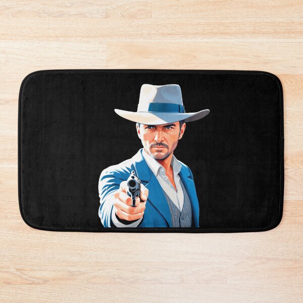 Item preview, Gunslinger pointing revolver straight ahead designed and sold by artwaves.
