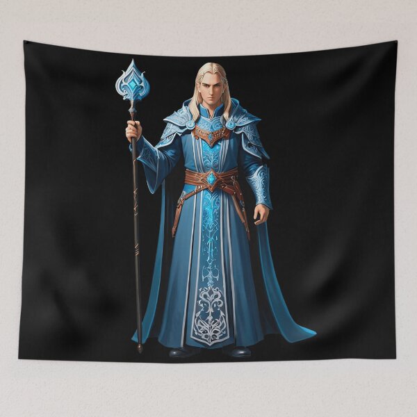 Item preview, Ornate-robed guild master with staff designed and sold by artwaves.