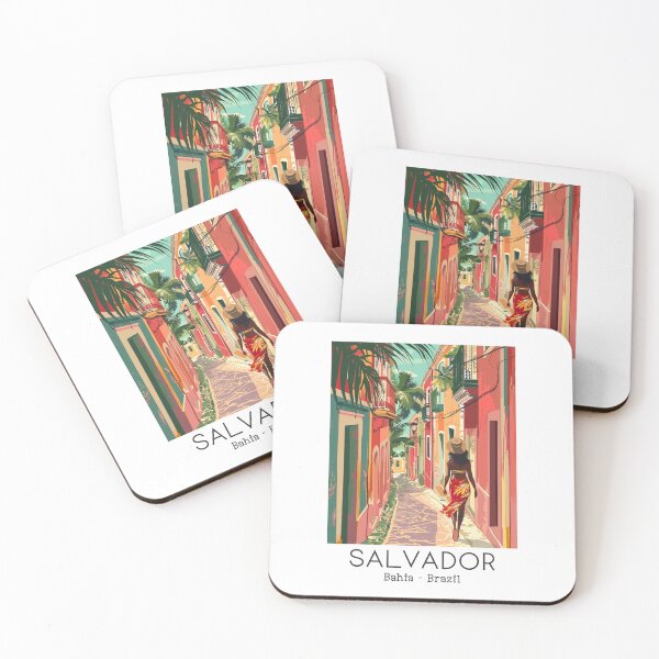 Item preview, A Vintage Travel Illustration of Salvador - Bahia - Brazil   designed and sold by GoodOldVintage.