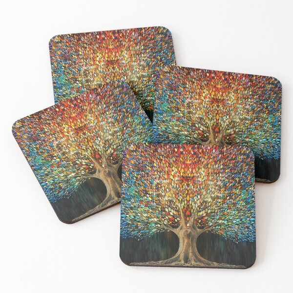 Item preview, Colorful geometric tree of life print designed and sold by dcrc.