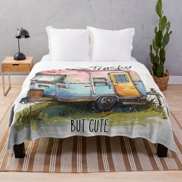 Item preview, Trashy But Cute Camper Quote - Funny Camping Humor designed and sold by bimbleDIY.
