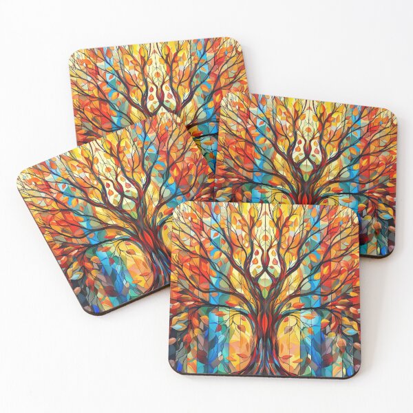Item preview, Colorful geometric tree of life print designed and sold by dcrc.
