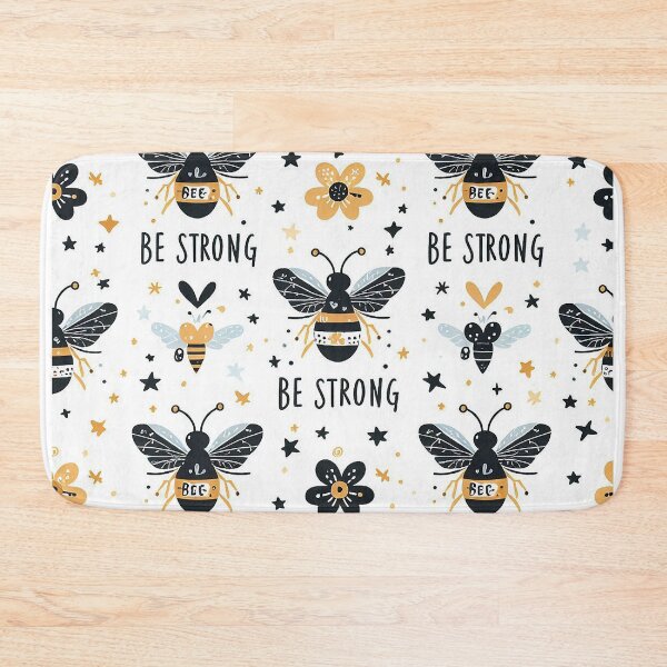 Item preview, 'Be strong' with bee pattern designed and sold by Silbays.