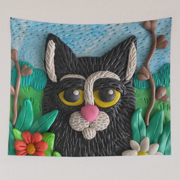 Artikelvorschau, Sunny Whiskers: Ein Katzenporträt im Sommer entworfen und verkauft von cishop.