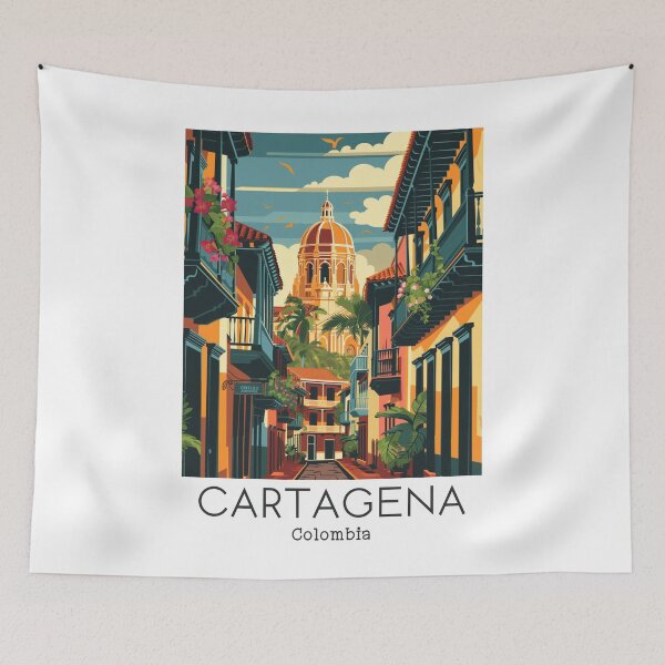 Item preview, A Vintage Travel Illustration of Cartagena - Colombia  designed and sold by GoodOldVintage.