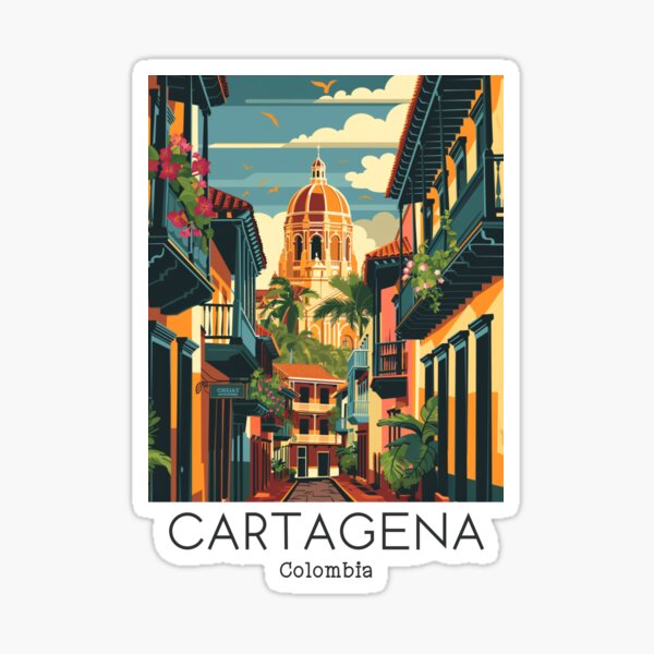 Item preview, A Vintage Travel Illustration of Cartagena - Colombia  designed and sold by GoodOldVintage.