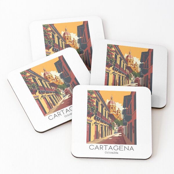 Artikelvorschau, Eine Vintage Reiseillustration von Cartagena - Kolumbien entworfen und verkauft von GoodOldVintage.