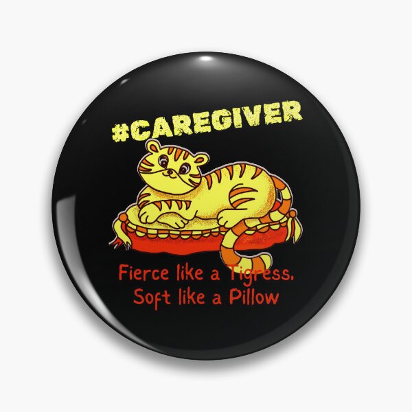 Item preview, Orange Mini Tigress on Pillow Cartoon Caregiver Appreciation Day Funny designed and sold by jteart.