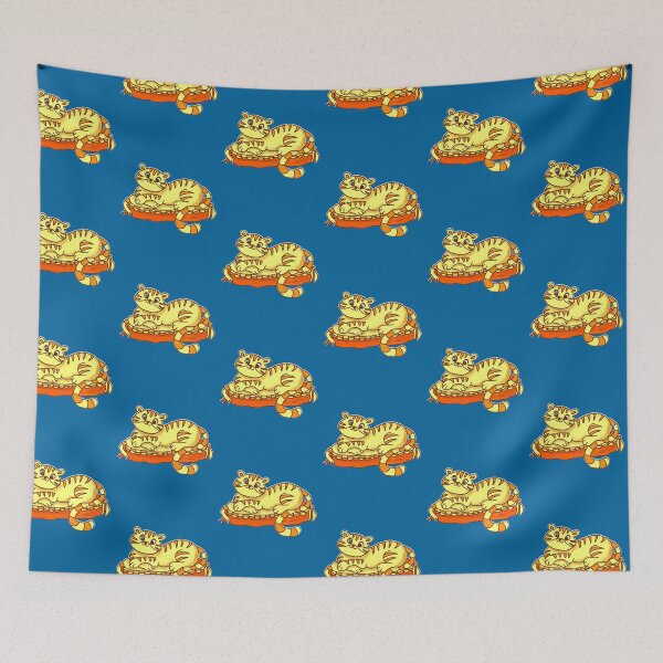 Item preview, Orange Mini Tigress on Pillow Cartoon Caregiver Appreciation Day Funny designed and sold by jteart.