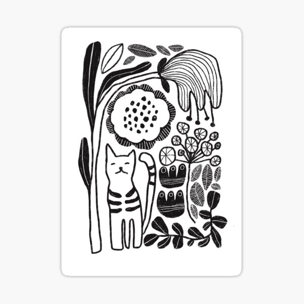 Item preview, Stripey cat designed and sold by Trine Tollefsen.
