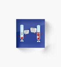 Cute Funny Negative Blood! Acrylic Block