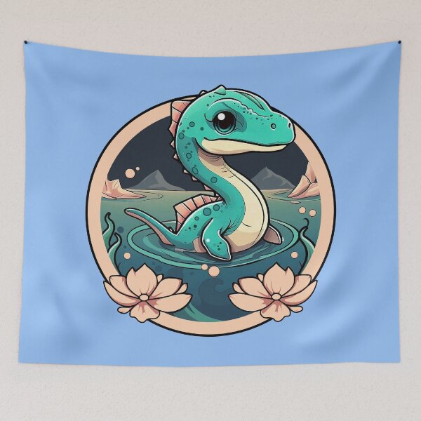 Item preview, Baby Nessie Kawaii: Cute Lake Sighting designed and sold by Designial.