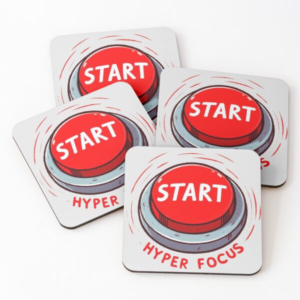 Item preview, Hyperfocus button designed and sold by Vkinsify.