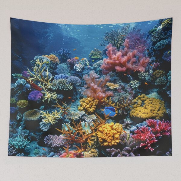 Item preview, Stunning colorful underwater coral print designed and sold by dcrc.