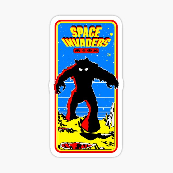 Space Invaders Retro Arcade Sticker - 5 Inch Vinyl Bumper Decal - UV Resistant Outdoor Use