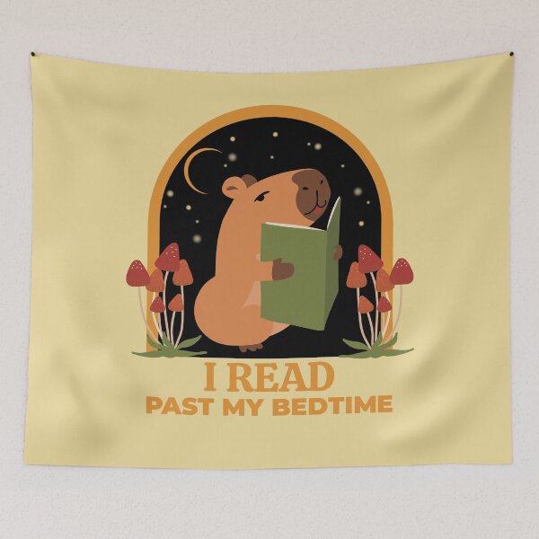 Item preview, I Read Past My Bedtime Capybara designed and sold by RedRubi.
