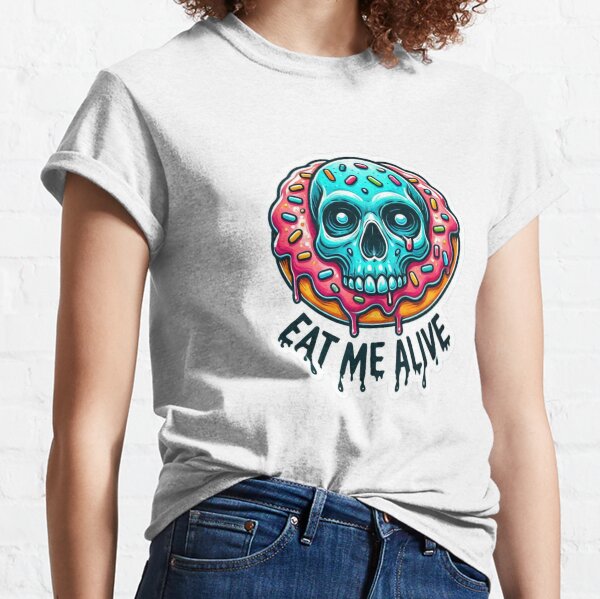 Item preview, Frosted Skull Donut - Eat Me Alive Sticker designed and sold by SugarCoatedQ.