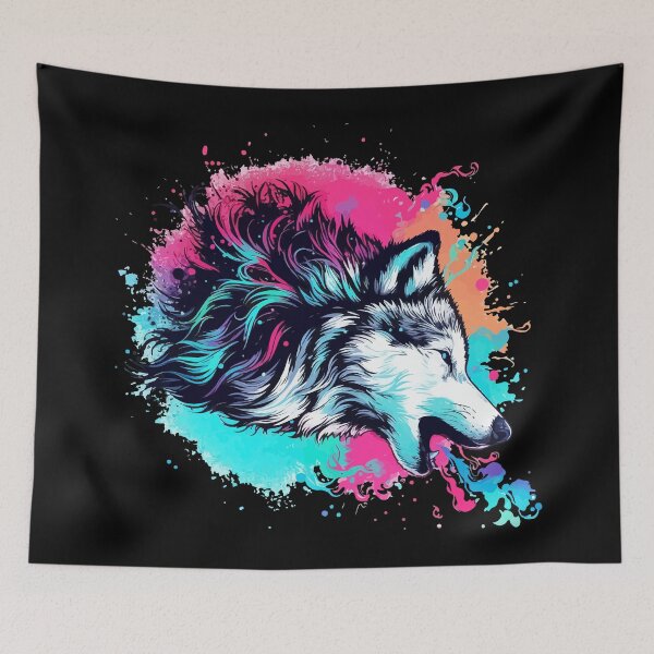 Item preview, Howling Wolf Splash designed and sold by TomFrontierArt.