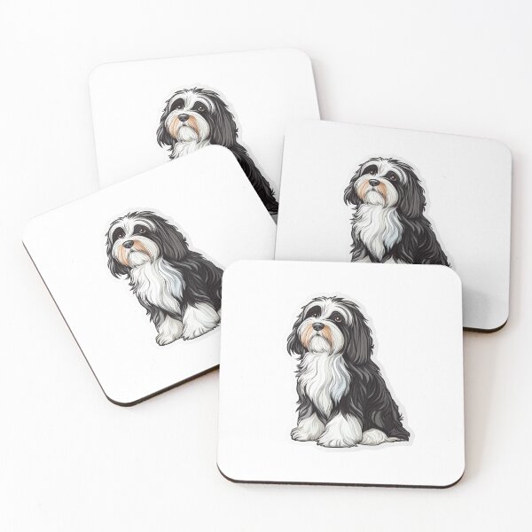 Item preview, Bearded Collie - cute little sitting puppy designed and sold by wildvibe.