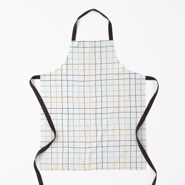 Artikelvorschau, Boho Plaid Wavy Lines in Orange Blue Yellow Teal entworfen und verkauft von RebeccaHDesign.