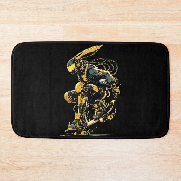 Item preview, Cool Robot Bunny Skater Cyberpunk Art designed and sold by TomFrontierArt.