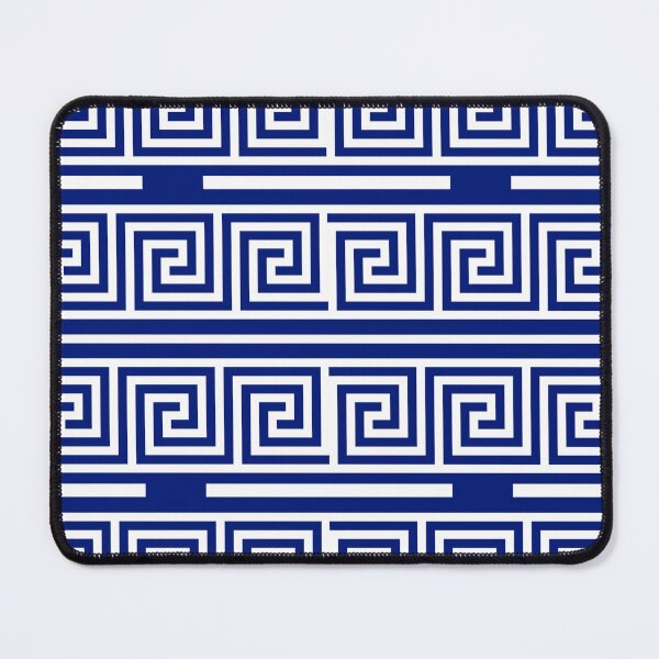 Item preview, Blue White Greek Key Meander Pattern designed and sold by PatternTitan.