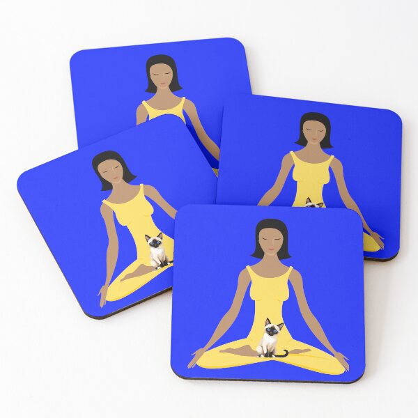 Item preview, Yoga Woman & Cat designed and sold by KATKattalestv.